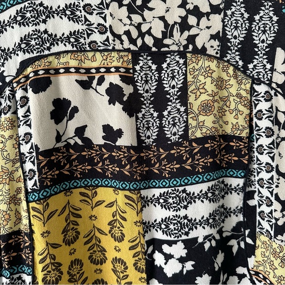 J. Jill Mixed Floral Print Long Sleeve Blouse Top Shirt Size L - Picture 3 of 6